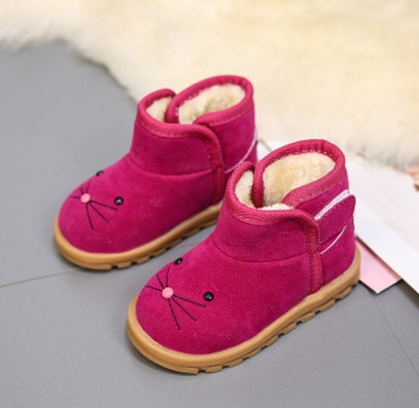 Dětské zimní boty A3 tmavě růžová 24