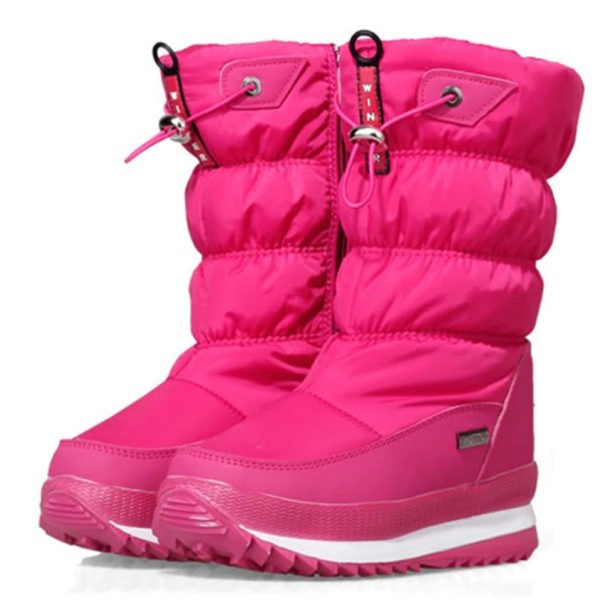 Dětské zimní boty na zip růžová 33,5