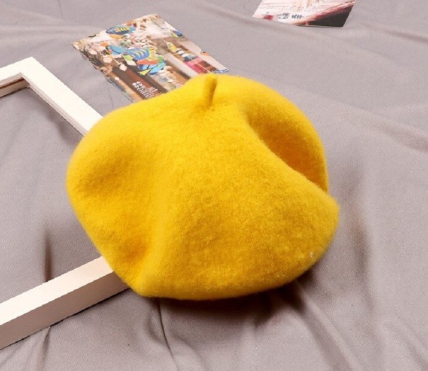 Dětský baret žlutá