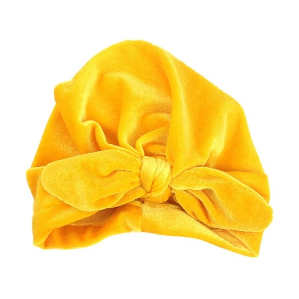 Dětský čepice s mašlí A1 žlutá