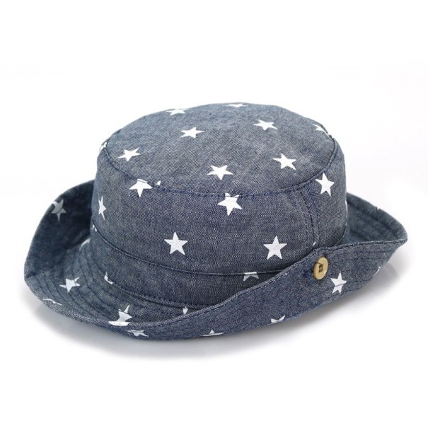 Dětský klobouk s hvězdičkami tmavě modrá