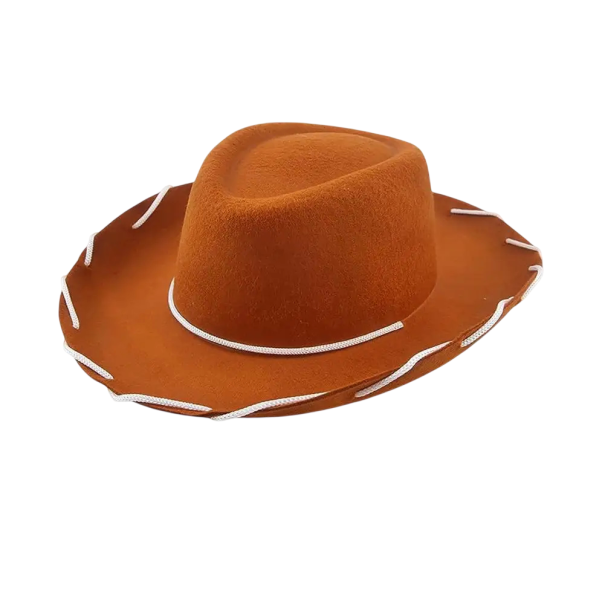 Dětský kovbojský klobouk 32 × 27 × 12 cm Polyesterové vlákno Lehký westernový klobouk na karneval a kostým hnědá