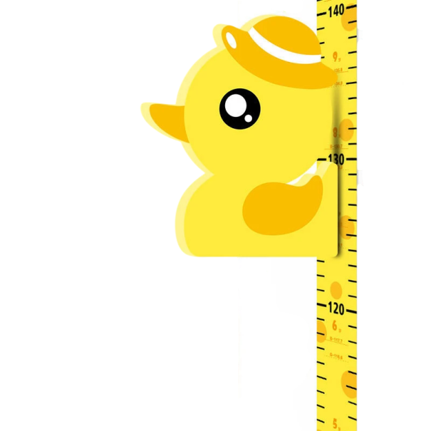 Detský meter na zeď 65 - 185 cm 3D magnetický výškomer s kačičkou roztomilá nástenná dekorácia do detskej izby 1