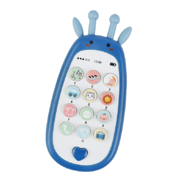 Dětský mobilní telefon žirafa P4013 modrá