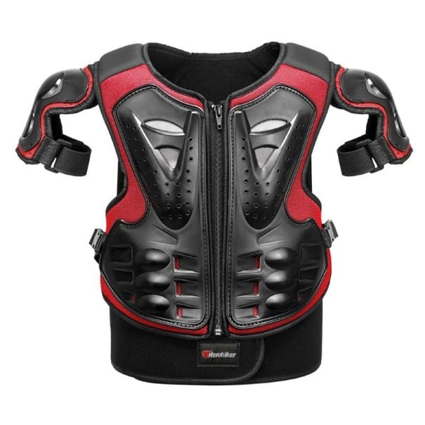 Dětský motocyklový chránič těla vesta ochranné vybavení cca 47 × 32 cm ergonomické provedení pro jízdu na motorce červená