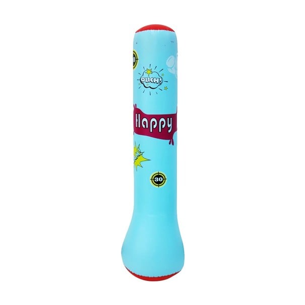 Dětský nafukovací boxovací sloup 163x40 cm PVC zesílený materiál Volně stojící tréninkový pytel s vodou a pískem Fitness boxovací pytel pro teenagery modrá