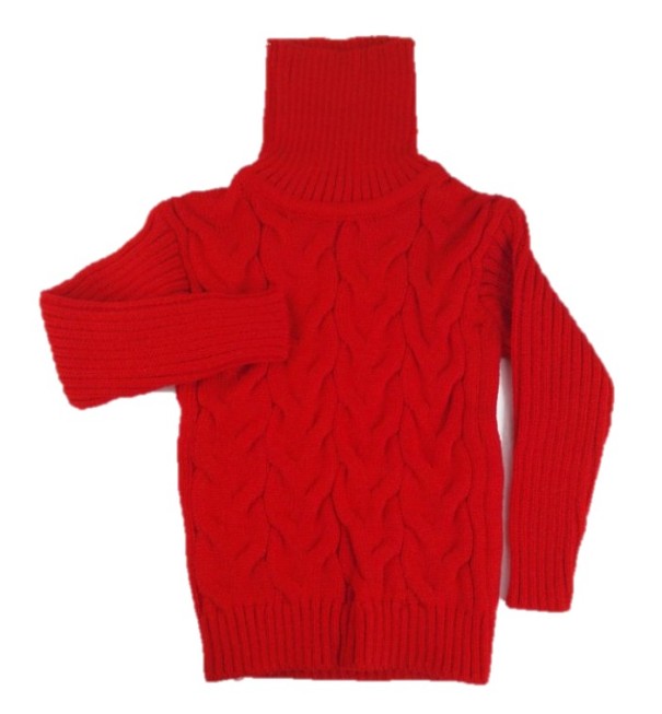 Dětský pletený svetr J2888 červená 3