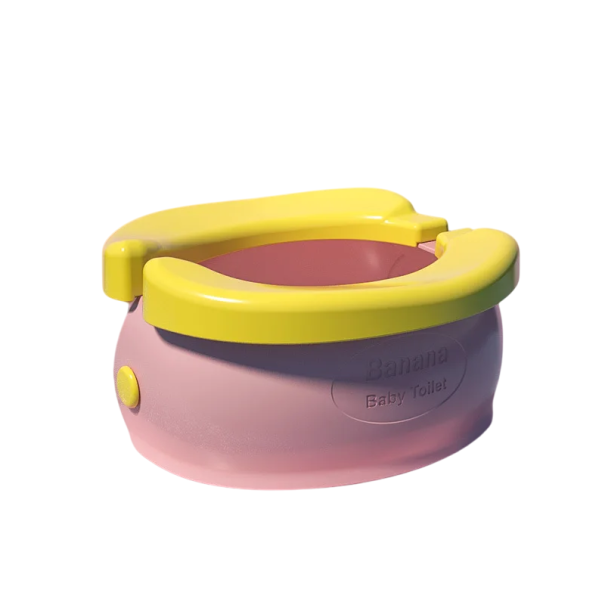 Detský prenosný skladací nočník 22 x 20 x 10 cm Skladacie WC sedátko na pytel Cestovný nočník s nosnosťou 50 kg Pre deti ružová