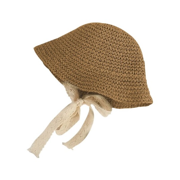 Dětský slaměný klobouk A456 světle hnědá