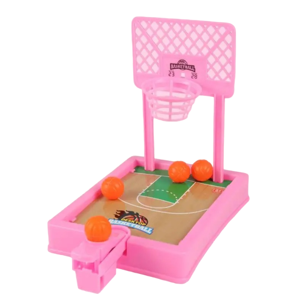 Dětský stolní mini basketbal na prst Kreativní dětská hra růžová
