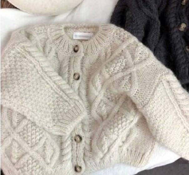 Dětský svetr na knoflíky L609 béžova 3