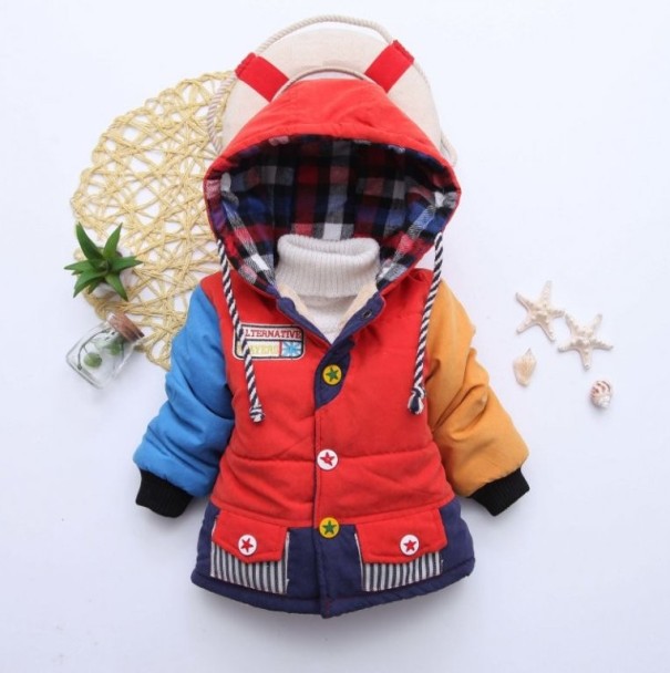 Dětský zimní kabát Endy červená 12-18 měsíců