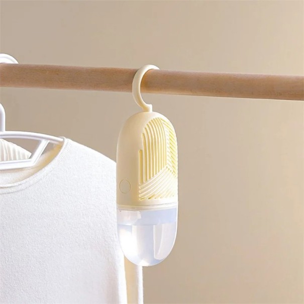 Deumidificatore da appendere 22 x 8 cm Scatola colorata con ricarica sostituibile e serbatoio per l'acqua Contro l'umidità e gli odori Senza elettricità giallo