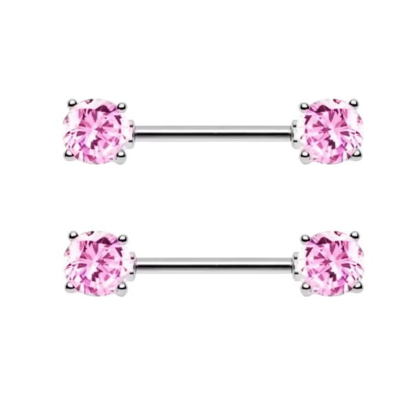 Dezenter glänzender Paar Körperzierden für Frauen und Mädchen Elegantes Zubehör für Brustwarzenpiercings Größe 1,6 mm 1