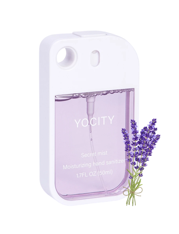 Dezinfekce na ruce YOCITY Secreet Mist cestovní sprej 50 ml hydratační mlha s dlouhotrvající vůní snadno vstřebatelná pro děti i dospělé Lavender