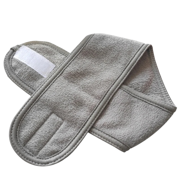 Diadema cosmética para retirar el maquillaje Diadema ajustable Diadema para el pelo 8,8 x 62 cm gris