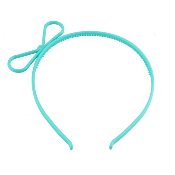 Diadema de fiesta luminosa con lazo 2 uds. turquesa