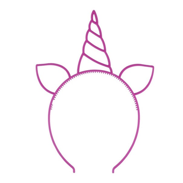 Diadema de fiesta luminosa unicornio 2 uds. morado