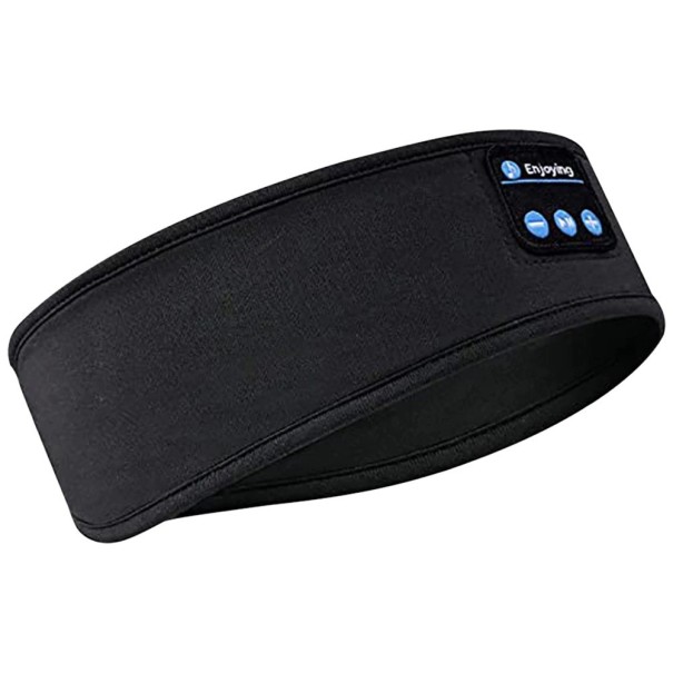 Diadema deportiva con auriculares negro