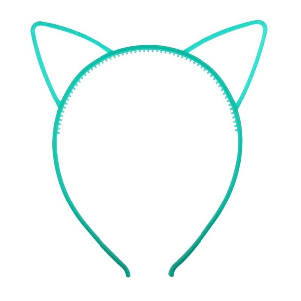 Diadema luminoso de festa com orelhas de gato 2 pcs turquesa