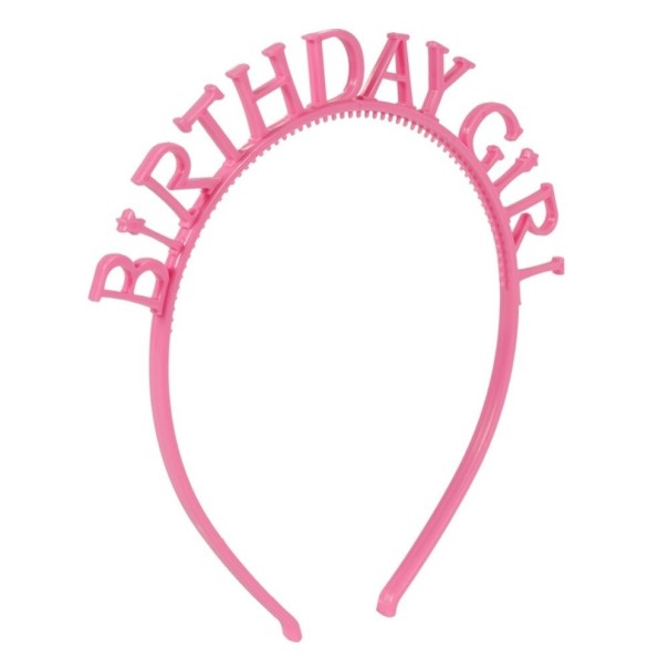 Diadème lumineux ANNIVERSAIRE FILLE 2 pcs rose