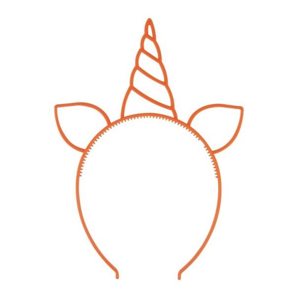 Diadème lumineux licorne 2 pièces orange