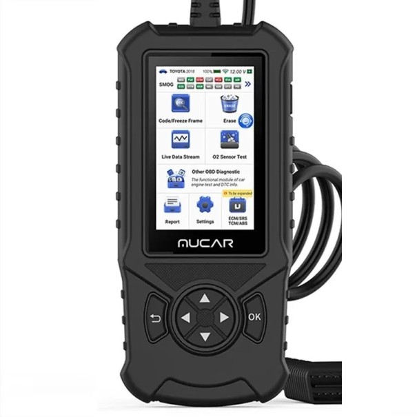 Diagnostica lettore di codici guasto MUCAR CDE900 con display OBD2 controllo motore, ABS, airbag, trasmissione e aggiornamenti tramite WiFi 1