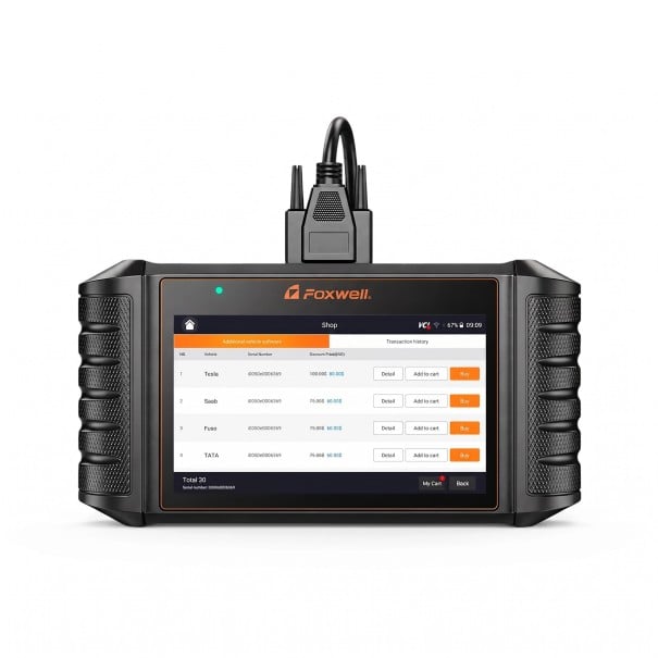 Diagnostisk bilskanner NT710 Android 9.0 med 5,5-tums pekskärm, 4000 mAh batteri, WiFi och Bluetooth svart-orange 1
