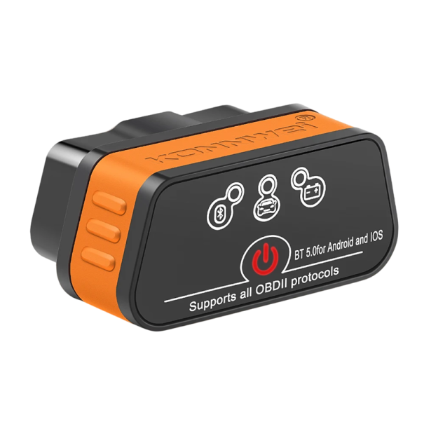 Diagnostyczny narzędzie OBD2 V1.5 Bluetooth 5.0 dla Androida i iOS Automatyczna kontrola silnika Odczyt kodów błędów Diagnostyka pojazdów pomarańczowy
