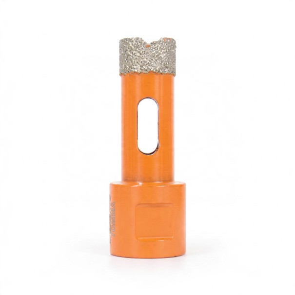 Diamantboor 16 mm met M14 schroefdraad voor haakse slijper Vacuüm gelaste diamant Oranje Droog boren in tegels, marmer, graniet en glas 1