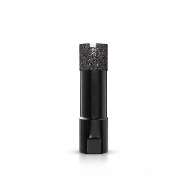 Diamantbor 14 mm med M10 gevind til vinkelsliber Svejset diamant Sort Tør boring i fliser, marmor, granit og glas 1