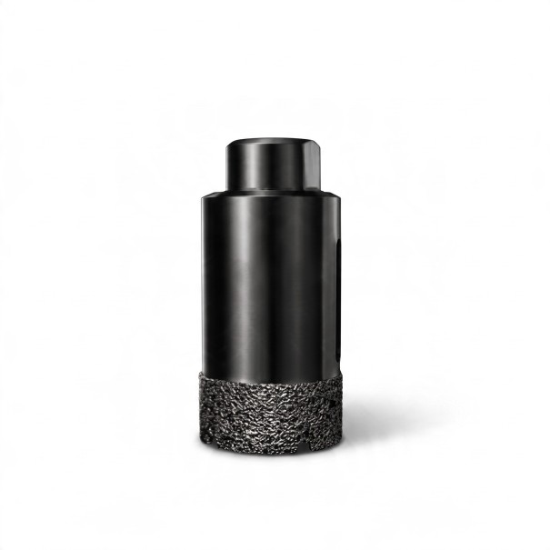 Diamantová vrtací korunka 32 mm se závitem M10 Pro úhlovou brusku Pájený diamant Černá Suché vrtání do dlažby mramoru žuly a skla 1
