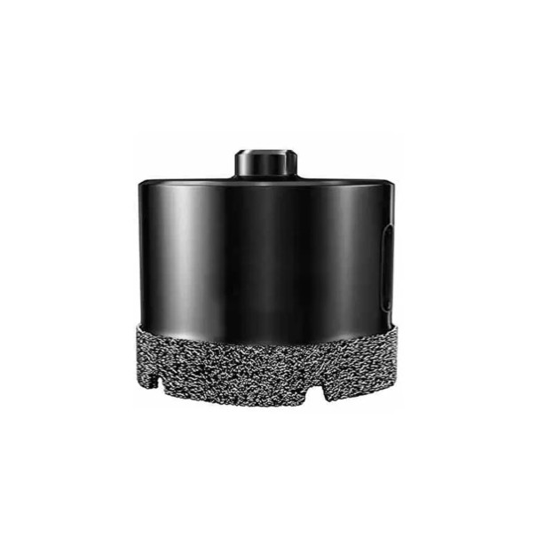 Diamantová vrtací korunka 80 mm se závitem M10 Pro úhlovou brusku Pájený diamant Černá Suché vrtání do dlažby mramoru žuly a skla 1