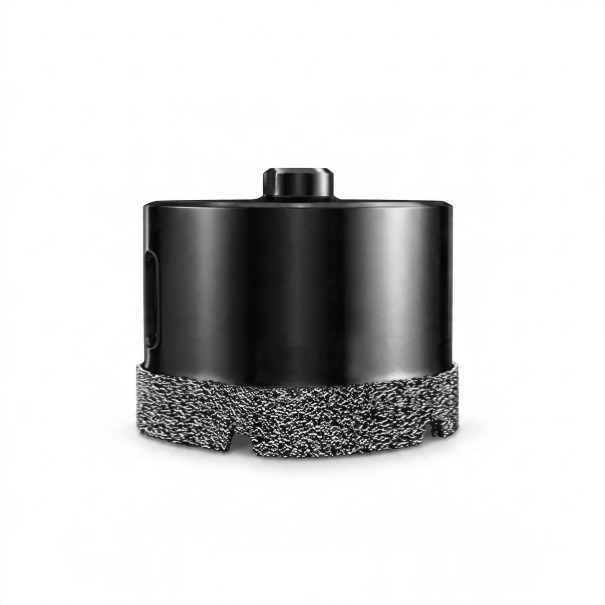 Diamantová vrtacia korunka 100 mm so závitom M10 pre uhlovú brúsku Pájený diamant Čierna Suché vŕtanie do dlažby mramoru žuly a skla 1