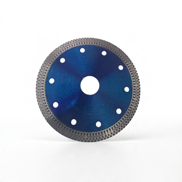 Diamantový rezací kotúč 115 mm Turbo segment Tloušťka 1 mm Pre uhlovú brúsku Modrý Rezanie dlažby porcelánu keramiky žuly a mramoru 1