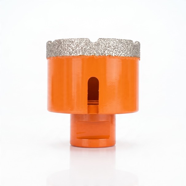 Diamond Core Drill Bit 55 mm with M14 Thread for Angle Grinder Vacuum Brazed Diamond Orange Dry Drilling for Tiles and Marble 1