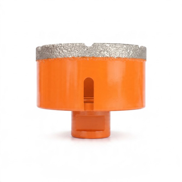 Diamond Core Drill Bit 75 mm with M14 Thread for Angle Grinder Vacuum Brazed Diamond Orange Dry Drilling for Tiles and Marble 1