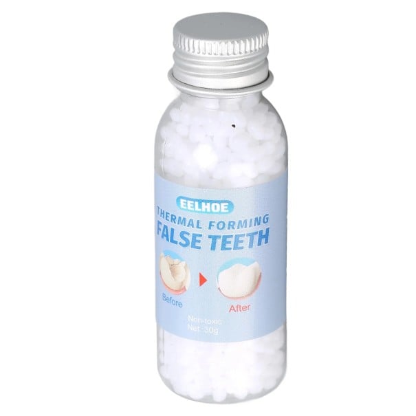 Dientes artificiales moldeables, 30 g, arcilla para modelar dientes, reparación de dientes, accesorios cosméticos para Halloween, dientes falsos 1