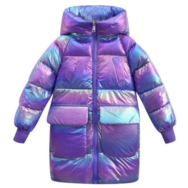 Dievčenská zimná bunda L1912 fialová 3