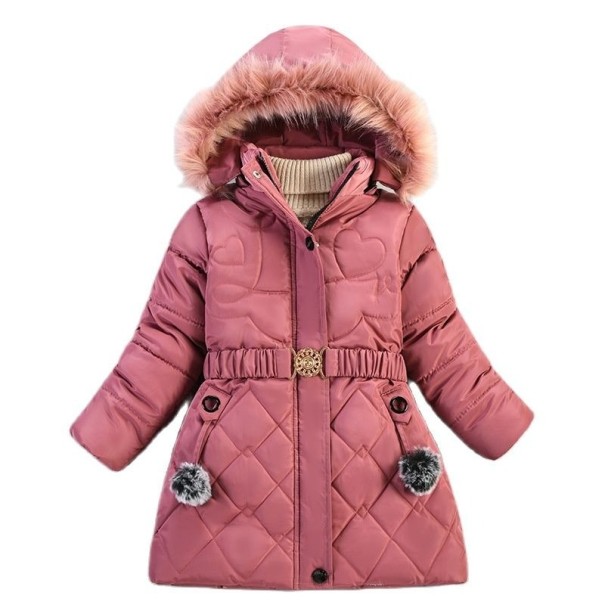 Dievčenská zimná bunda L1992 staroružová 8