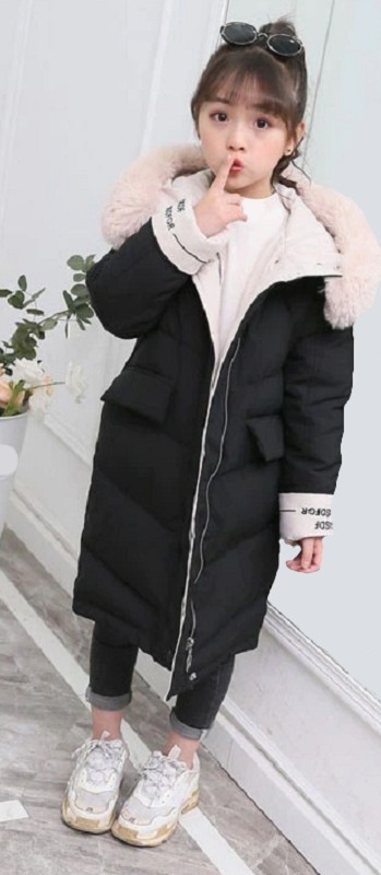 Dievčenská zimná bunda L2029 čierna 4