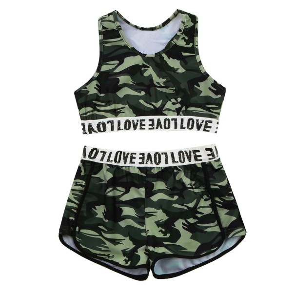 Dievčenské crop top a kraťasy L1294 14 D