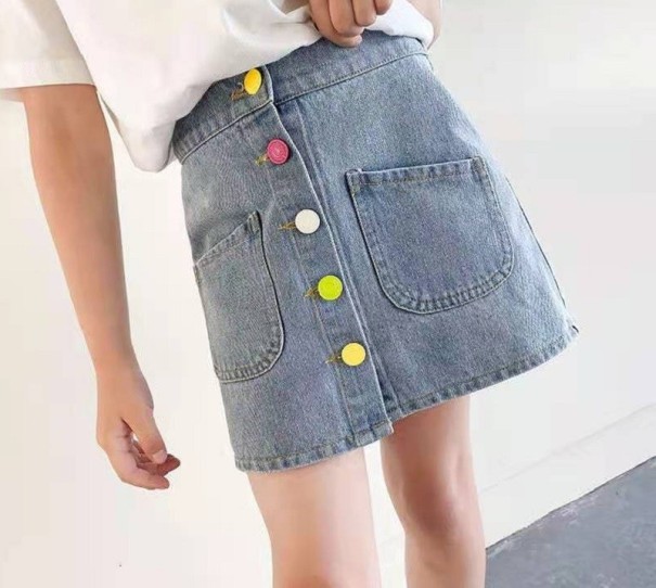 Dievčenské džínsová sukňa L1048 7 A