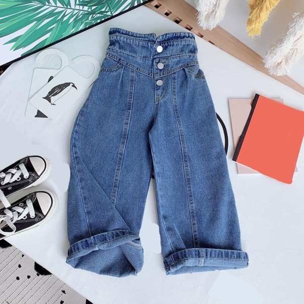 Dievčenské džínsy L2114 modrá 4