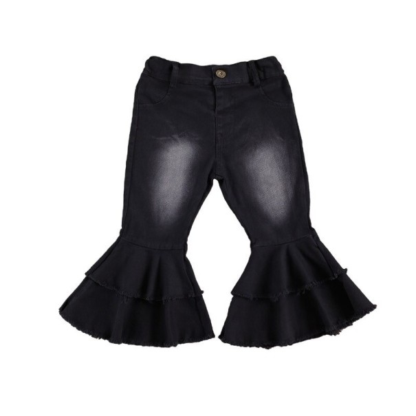 Dievčenské džínsy L2141 čierna 5