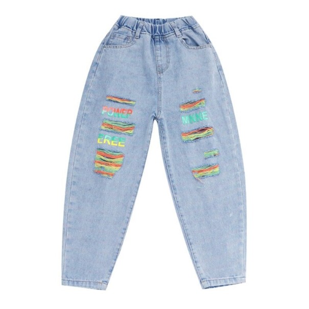 Dievčenské farebné džínsy L2140 13