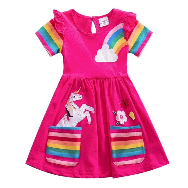Dievčenské farebné šaty N80 6 A