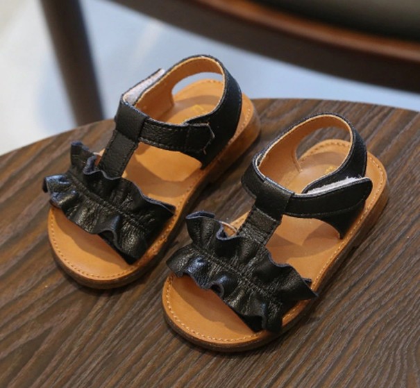 Dievčenské gumové sandále A1100 čierna 20
