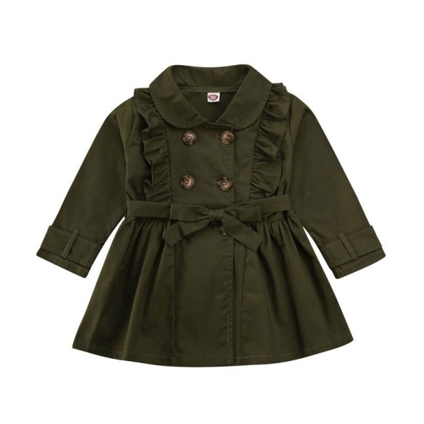 Dievčenské kabát L1868 armádny zelená 5