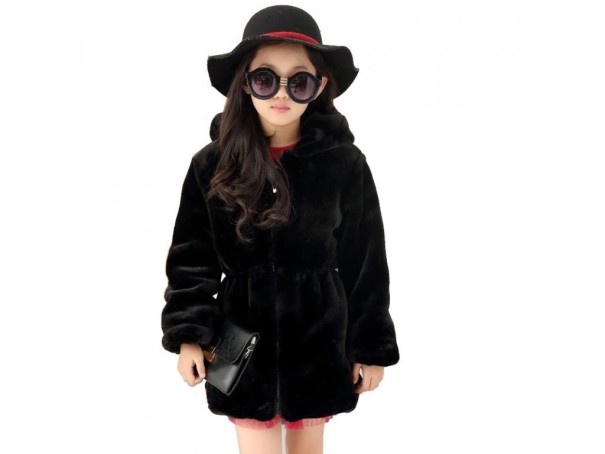 Dievčenské kabát L2051 čierna 14